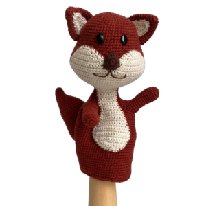 Hand puppet in the shape of a fox