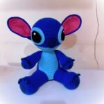 crocheted blue koala inspired by Stitch