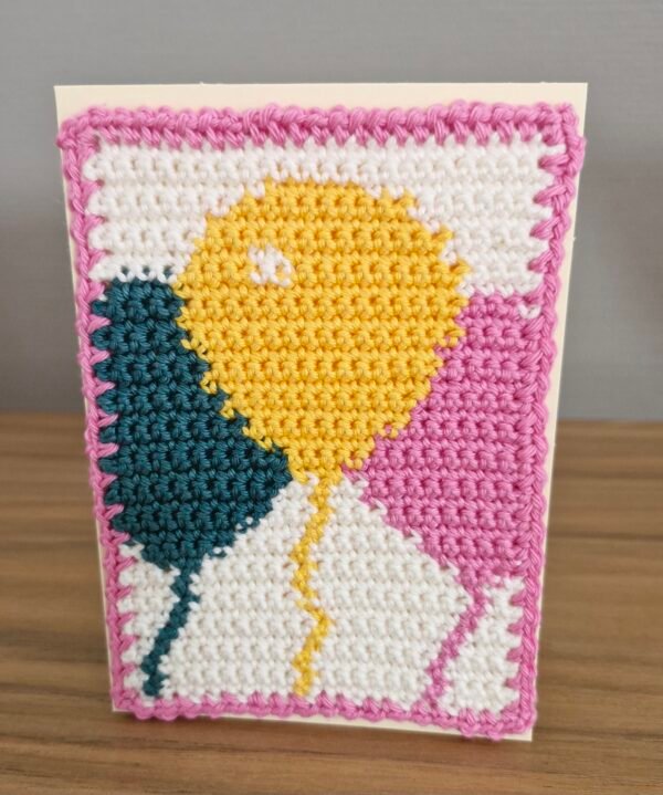 Party card with balloons - Real Crochet Patterns