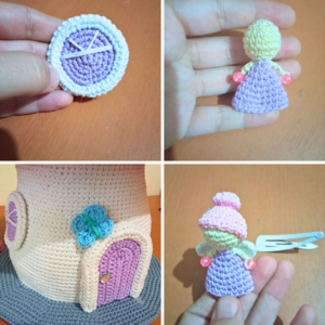 crochet fairy house