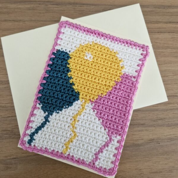Party card with balloons - Real Crochet Patterns