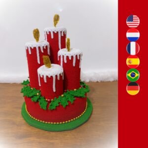 crochet candles centerpiece