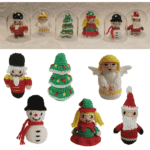 Christmas figurines in a glass dome