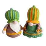 crochet pumpkin gnome dolls
